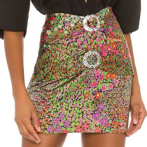 Iorane Luca Floral Embellished Mini Skirt Medium